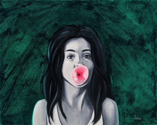 Bubblegum Girl - 16" x 20"