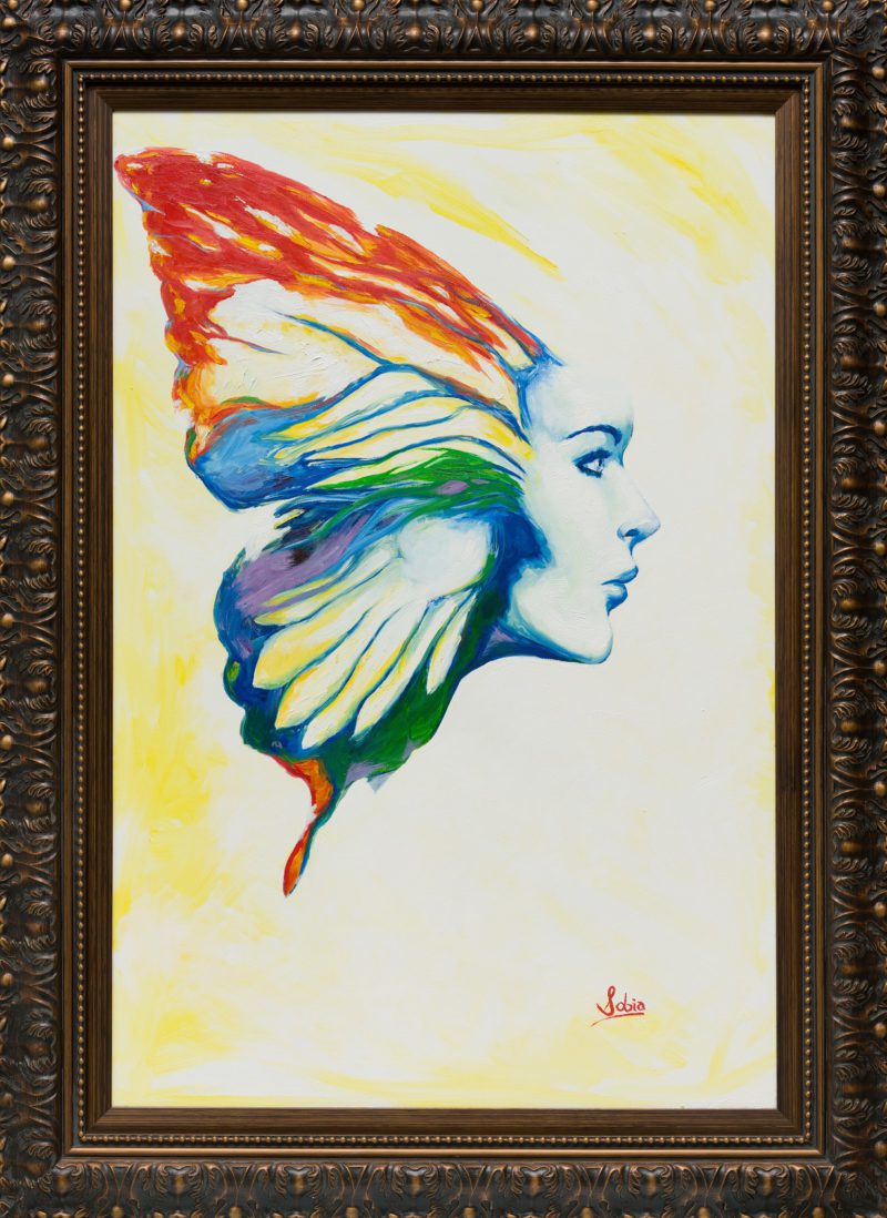 Sobia Shuaib - Wings 24x36 - framed