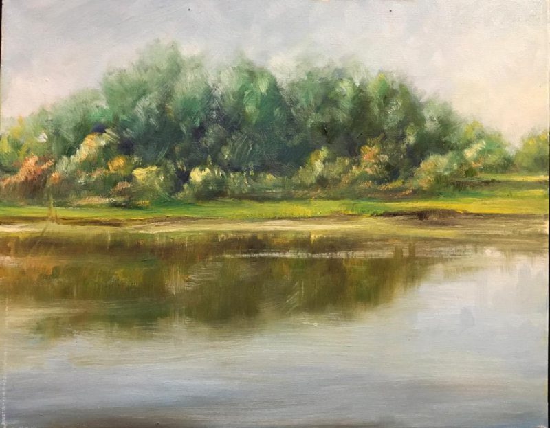 Shuaib Zakir - Impressionist Landscape with Still Water